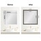 Amanti Art Mirror Makeover Bathroom Mirror Frame Border Kit - Fully Assembled Peel and Stick Frame - Mirror NOT Included - Rustic Plank Narrow Trim